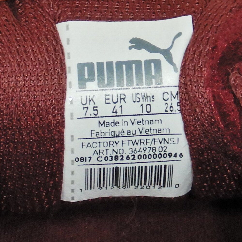 Red Velvet Puma Platform Sneakers - Picture 8 of 13